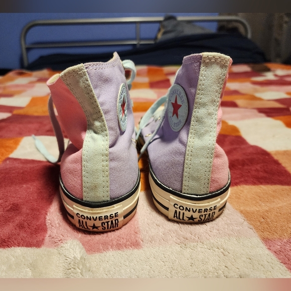 Converse high tops Chucks pink purple shoes sneakers US junior 5 / womens 7 - Picture 9 of 11